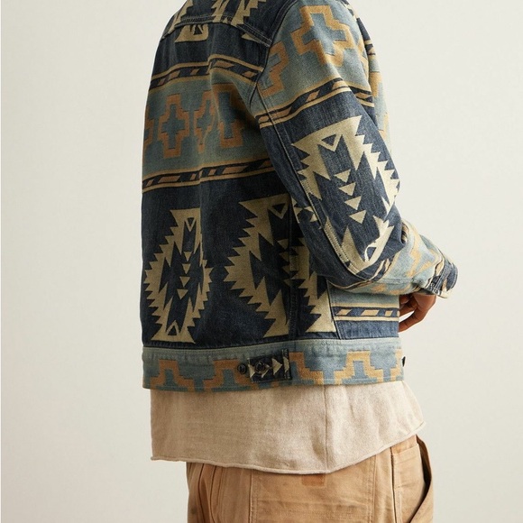 RRL Corduroy Trim Jacquard Denim Jacket - Picture 3 of 7